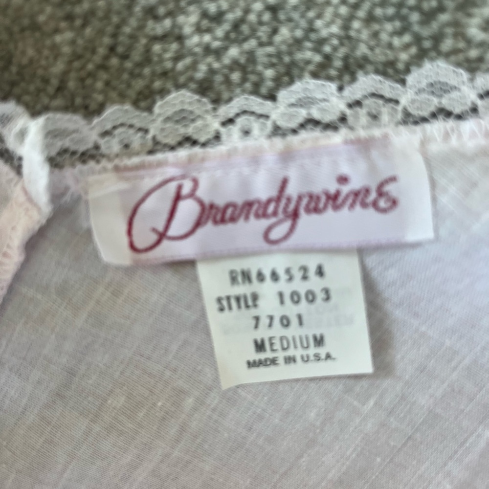 Vintage Brandywine Mini Checkerboard Pink/White Coquette Nightgown - Picture 9 of 10